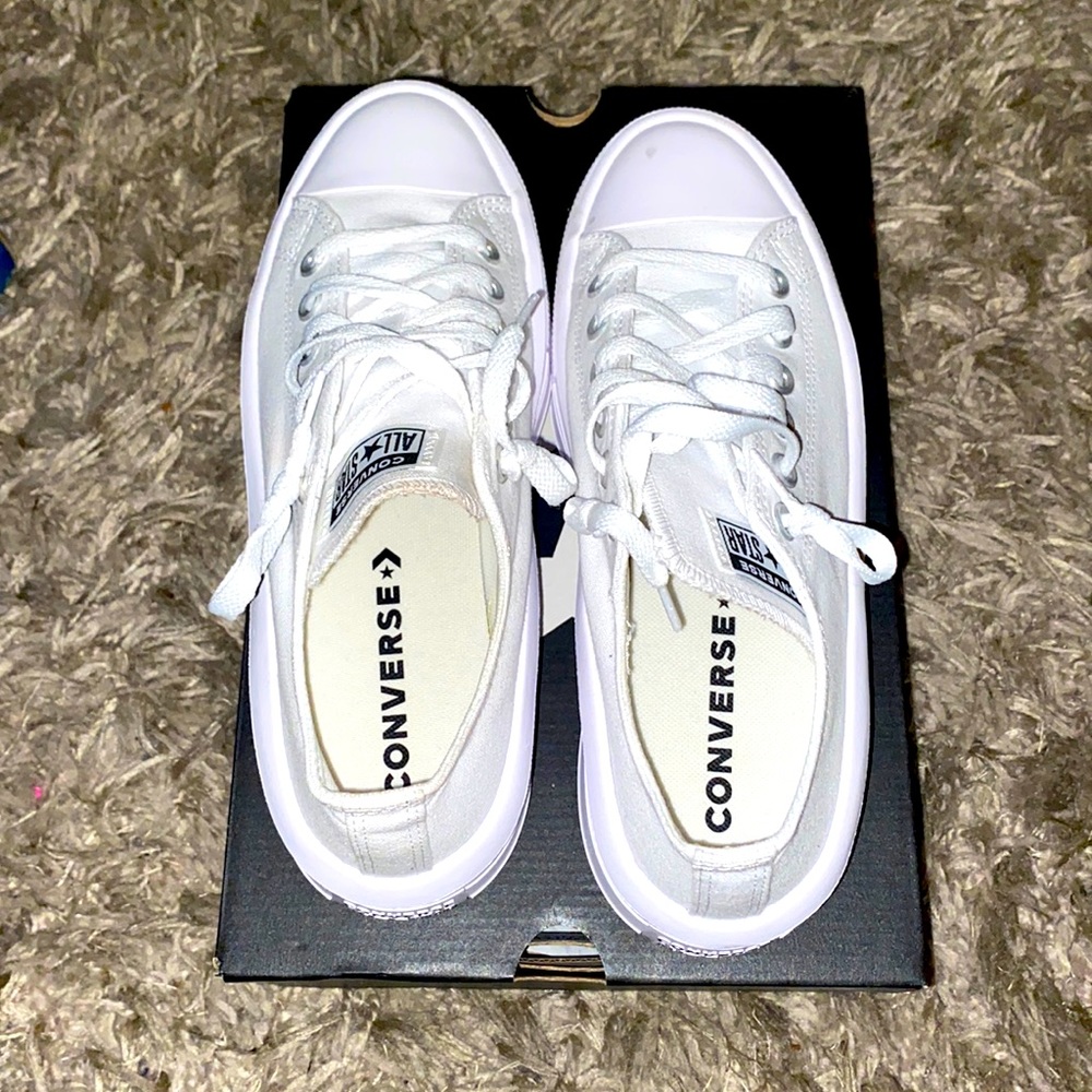 White converse double plate form size 9 woman